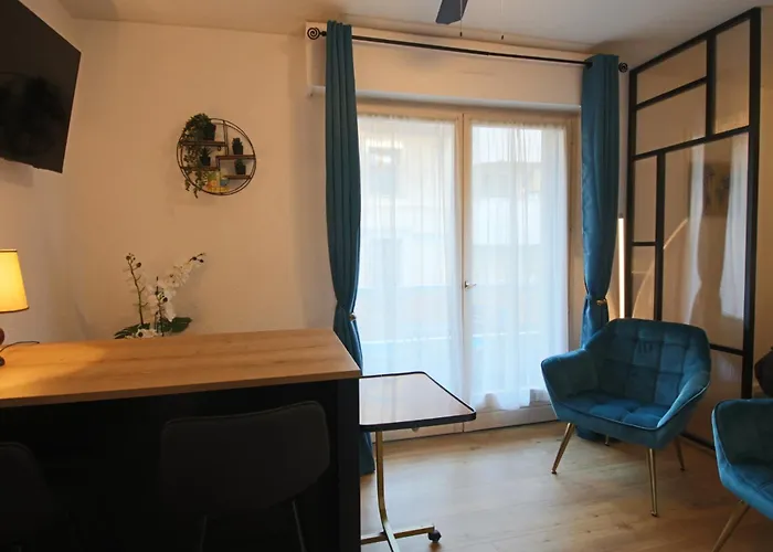 25 M2 Centre-ville Avec Balcon Et Wifi エクスレバン